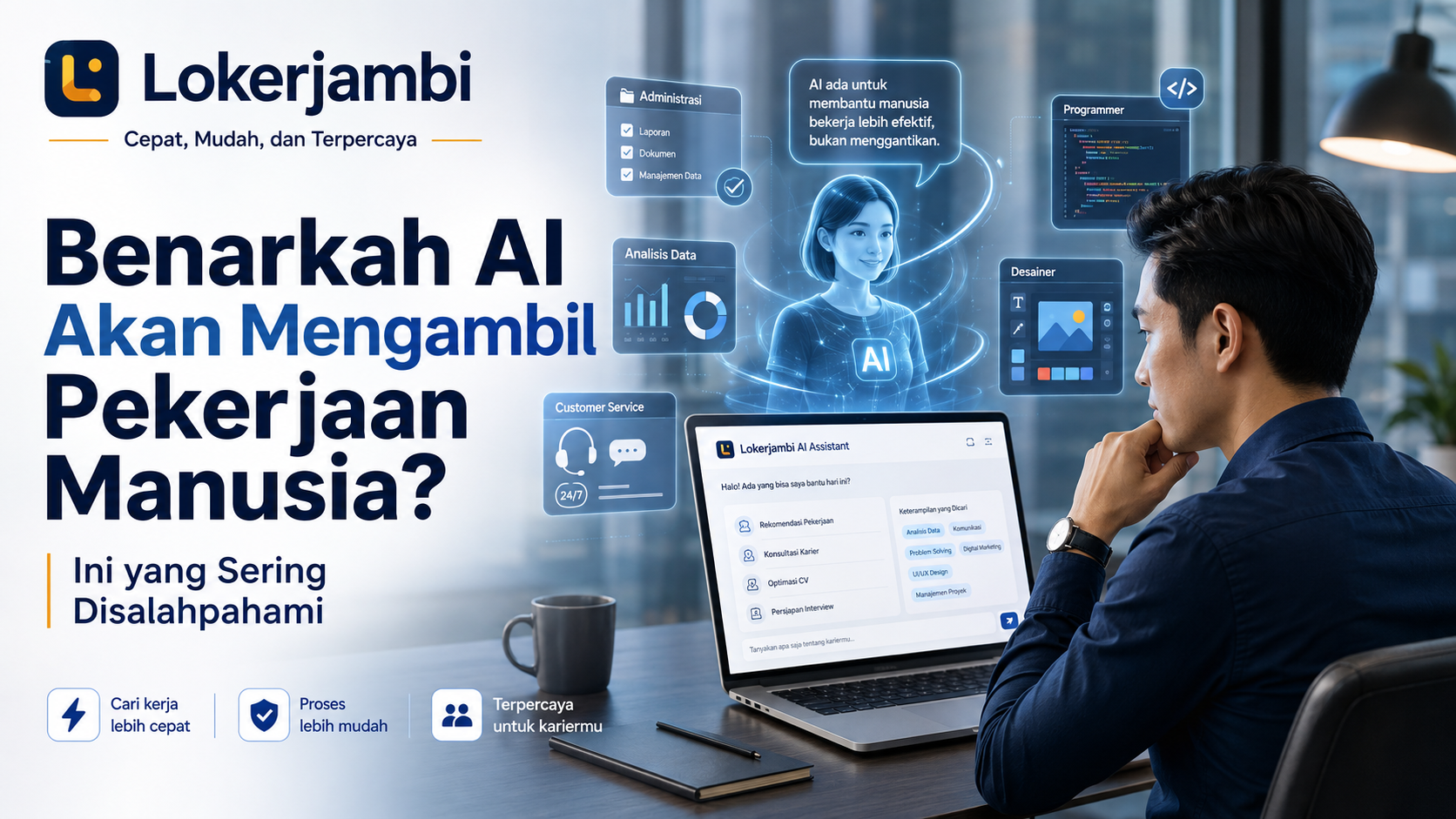 AI dan pekerja manusia dalam menghadapi perubahan dunia kerja di era Artificial Intelligence