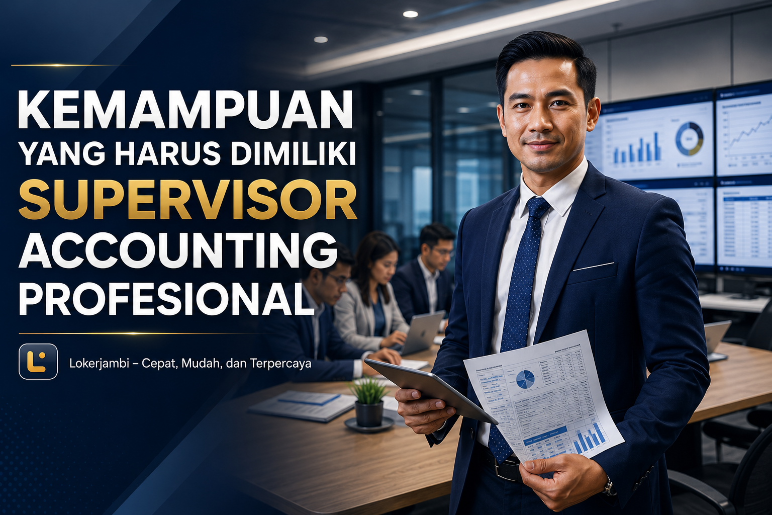 Ilustrasi seorang supervisor akuntan