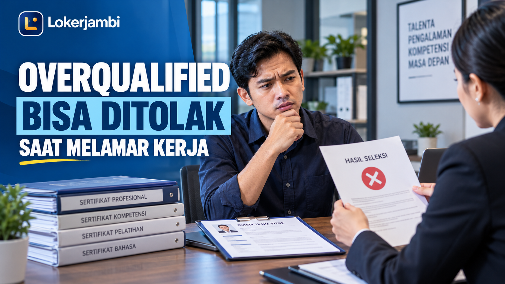 Pelamar kerja berpengalaman menghadapi recruiter saat membahas risiko overqualified yang bisa membuat lamaran ditolak.